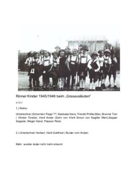 Rinner Kinder Grasausläuten