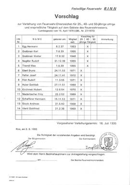 Feuerwehr Ehrenzeichen