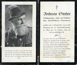 Stecher, Andreas Schützenmajor, Jagd- und Waldaufseher