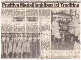 Positive Medaillenbilanz  ist Tradition