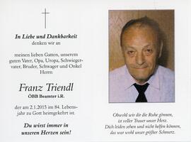 Triendl, Franz ÖBB-Beamter i. R.