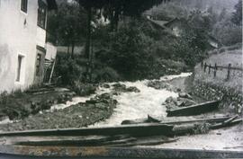 Hochwasser  Oberdorf (bei Tischlerei Erlacher)