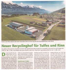 Recyclinghof Tulfes und Rinn