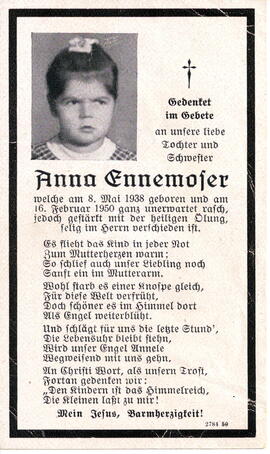 Ennemoser Anna 1938 - 1950