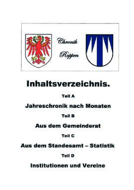 Chronikbuch Roppen 2025 Teil 1