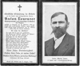 Neururer Anton, Altbürgermeister und Gutsbesitzer in Waldele 1874 - 1930