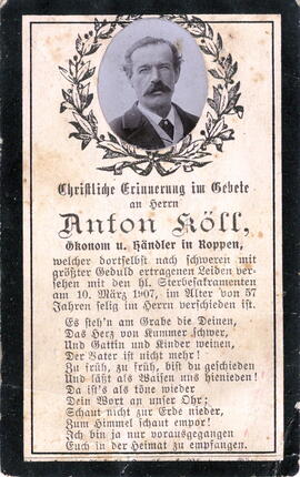 Köll Anton, Ökonom und Händler, 1850 - 1907