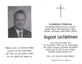 Lechleitner August 1928 - 1991