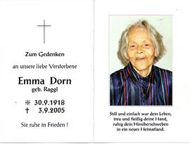 Dorn Anna geb. Raggl 1918 - 2005