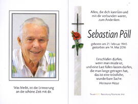 Pöll Sebastian 1945 - 2016