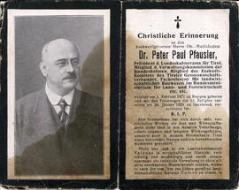 Pfausler Peter Paul Dr. 1871 - 1924