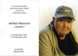 Neururer Helmut "Waldeler", 1945 - 2015