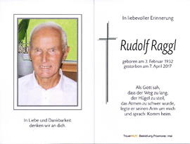 Raggl Rudolf 1932 - 2017
