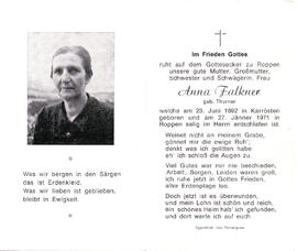 Falkner Anna geb. Thurner 1892 - 1971