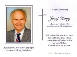 Haug  Josef, 1934 - 2016