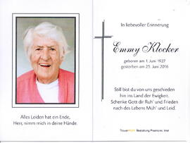 Klocker Emmy 1927 - 2016