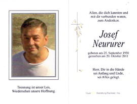 Neururer Josef 1950 - 2011