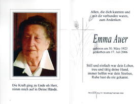 Auer Emma 1923 - 2006