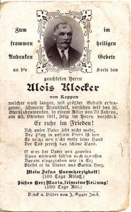 Klocker Alois  1841 - 1911