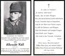 Köll Albrecht Lehrer 1914 - 1944