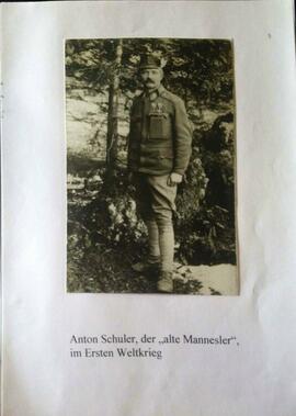 Anton Schuler im Ersten Weltkrieg
