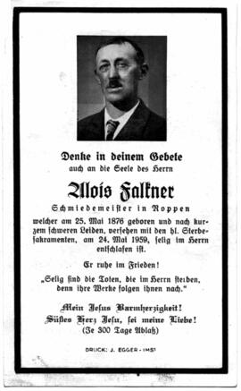Falkner Alois Schmiedemeister 1876 - 1959