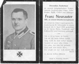 Neurauter Franz, Soldat 1902 - 1943
