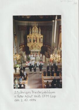 25 Jahre Priesterjubiläum von Pater Adjut Heiß OFM Cap