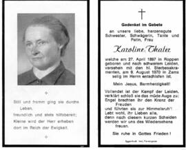 Thaler Karoline 1897 - 1970
