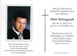 Tschugnall Alois 1935 - 1993