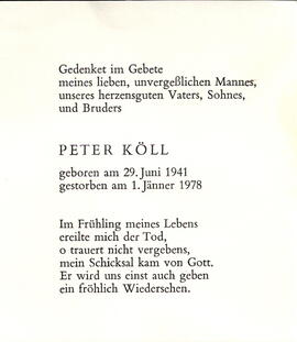 Köll Peter 1941 - 1978 - 2