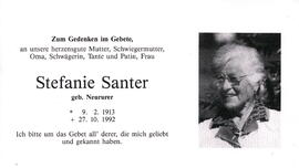 Santer Stefanie geb. Neururer 1913 - 1992