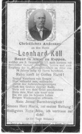 Köll Leonhard 1842 - 1917