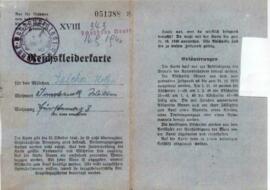 Reichskleiderkarte für Salcher Helga, Innsbruck