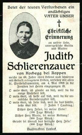 Schlierenzauer Judith von Hohenegg 1840 - 1908