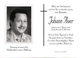 Auer Johann 1949 - 1998
