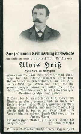 Heiß Alois Händler 1864 - 1936