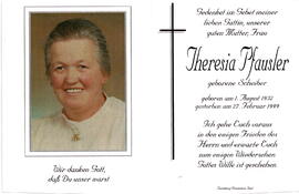 Pfausler Theresia geborene Scheiber, 1932 - 1999