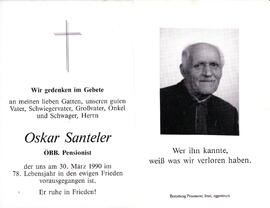 Santeler Oskar, ÖBB-Pensionist 1912 - 1990