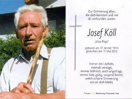 Köll Josef 1933 - 2015