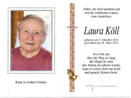 Köll Laura 1931 - 2011