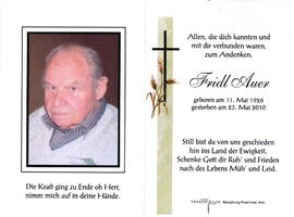 Auer Friedl 1926 - 2010