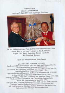 25 Jahre Jubiläum Diakon Alois Rauch