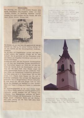 Aufziehen und Weihe der Glocke 1973