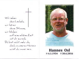 Osl Hannes 1954 - 2016