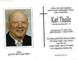 Thuille Karl Gendarmeriebeamter i. R. 1923 - 2000