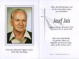 Jais Josef 1930 - 2016