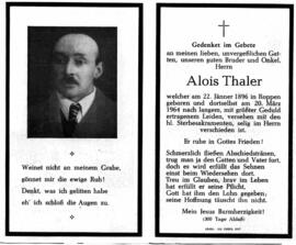 Thaler Alois 1896 - 1964