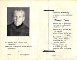 Benz Maria 1888 - 1971