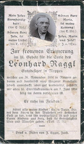 Raggl Leonhard 1834 - 1916